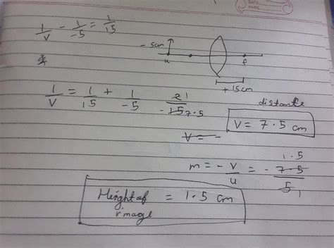 5 cm high objective placed at a distance of 10 cm from a convex lens of ...