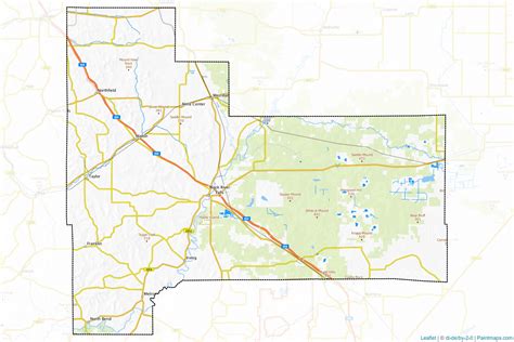 Sample maps of Jackson generated with map cropping (masking) tool.
