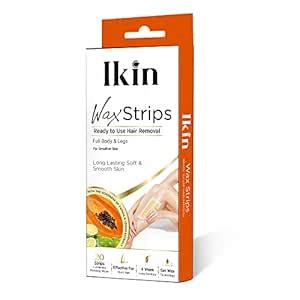 Ikin Instant Wax Strip with Papaya & Lemon Extract for Normal Skin - 20 ...