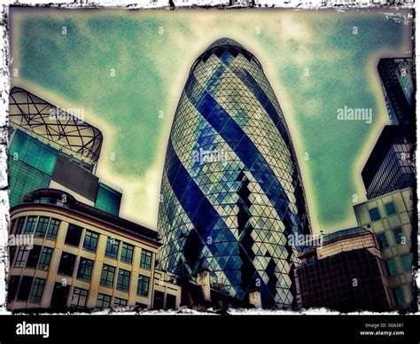 View of the Gherkin, City of London, England, UK Stock Photo - Alamy