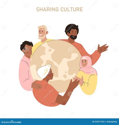 Cultura Compartida. Ilustración Vectorial Plana Ilustración del Vector - Ilustración de cultura ...