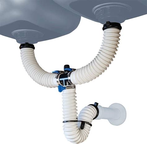 Buy OHIO SUPPLY Double Basin Simple Drain-Flexible Rubber Trap and ...