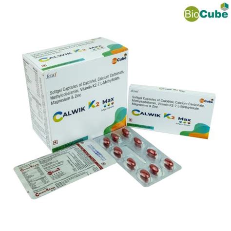 CALWIK K2 MAX Soft Gel Capsules Biocube Pharma