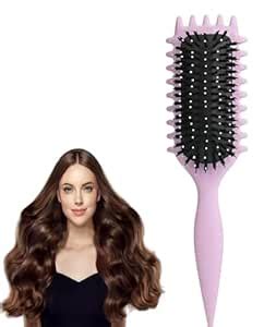 Buy Curl Defining Brush - Flexible Paddle Hair Brush, Detangling, For ...