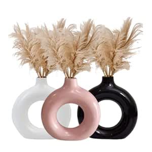 Buy CS3HUB Home Decor Donut Vase | Flower Vase | Pampas Grass Vase ...