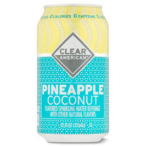 Clear American Pineapple Coconut Sparkling Water, 12 Fl Oz, 12 Pack ...