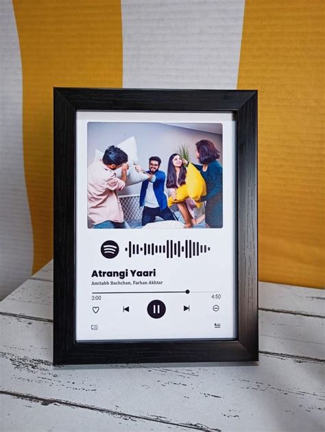 Spotify Photo Frame with Song | Customized Music Gift | Giftify
