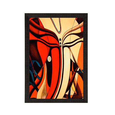 Abstract Lord Ganesha Face Satin Matt Texture UV Art Painting ...