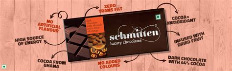 Schmitten Luxury Dark Chocolate Box, Flavor- Almond And A Twist Of ...