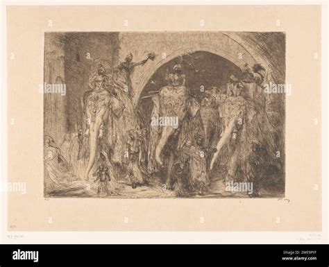 Parade with elephants, Marius Bauer, c. 1877 - c. 1932 print paper ...