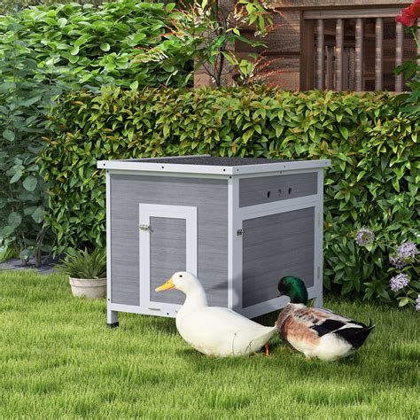 Archie & Oscar™ Duck Coop, Wooden Duck House with Openable Roof ...