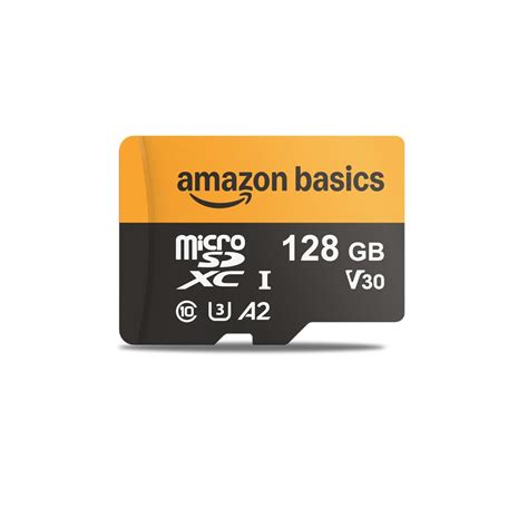 Amazon Basics 128GB Micro sdxc Card with Reader Adapter, Fast Speed Up ...