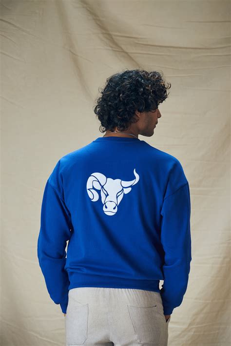 Royal Blue Relaxed Fit Sweatshirt – Salud