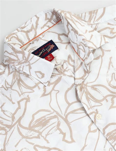 Buy Men Slim Fit Floral Shirt Brown|U.S. Polo Assn. India