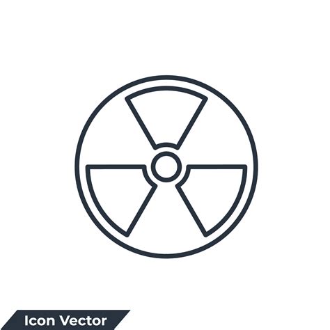 nuclear energy icon logo vector illustration. Radiation symbol template ...