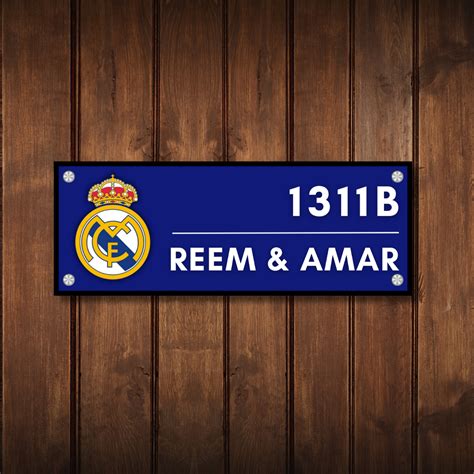 Sports Collection - Real Madrid Name Plate | Premium Custom Name Plate ...