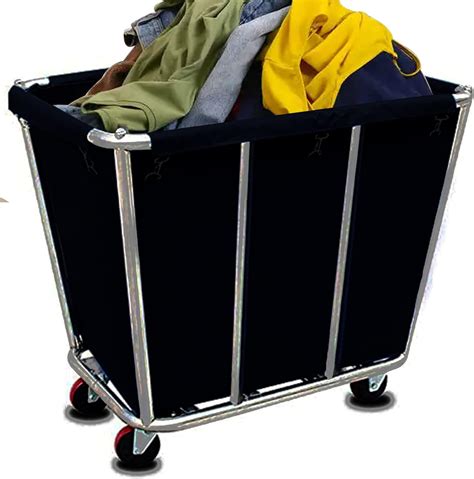 Buy XIJIXILI Commercial Laundry Cart with 4 In Wheels Heavy Duty ...