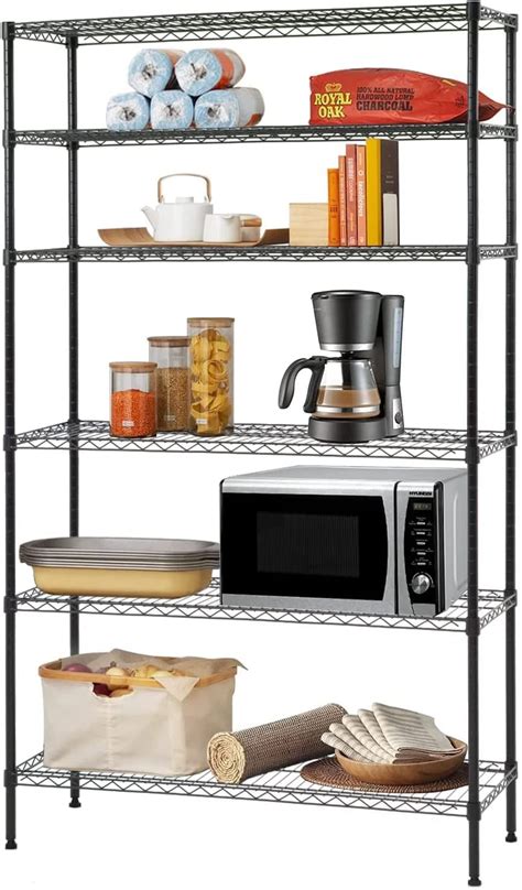 Buy 16''Lx42''Wx72''H 6 Shelf Wire Shelving Unit Heavy Duty Metal ...