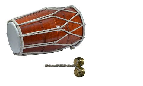 SAI Musical Dholak- Goat Skin Dori & Challa Dholak Orange + Free ...