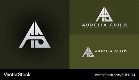 Abstract triangle initial letter ag or ga logo Vector Image