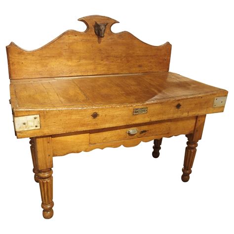 Antique Butcher Block Table from Dijon, France, Circa 1890 For Sale at ...
