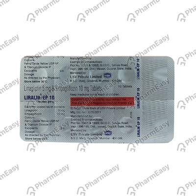 Liralin Ep 10mg Strip Of 10 Tablets: Uses, Side Effects, Price & Dosage ...