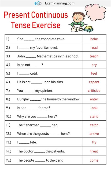 Present Progressive Spanish Worksheets | Present continuous tense ...