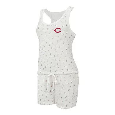 Women's Concepts Sport Cream Cincinnati Reds Gardner Hacci Knit Romper