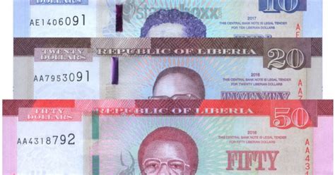 LIBERIA 5-10-20-50 2016-17 P-31 to 35 UNC - SET OF 4 NOTES