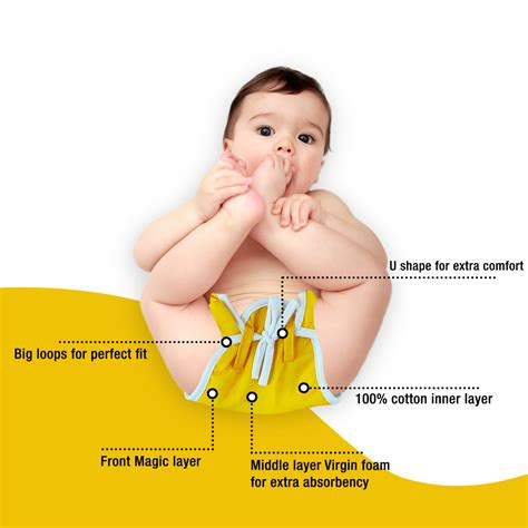 Magic Color Changing Cotton Nappy Set of 5 - Wetness Indicator| Zikku ...