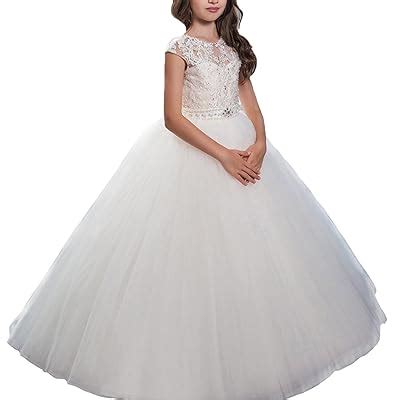 Buy Lisa Lace A-line Flower Girl Long Gown Holy First Communion Dress ...