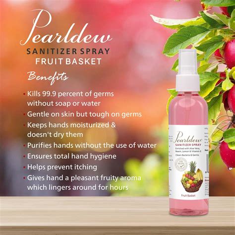Buy PEARLDEW SANITIZER SPRAY (FRUIT BASKET) 120 ML | ALOE & NEEM ...