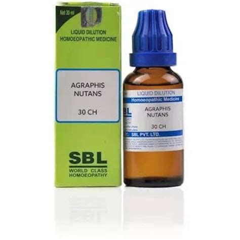 Buy SBL AGRAPHIS NUTANS DILUTION 30 CH 30 ML PACK OF 2 Online & Get ...