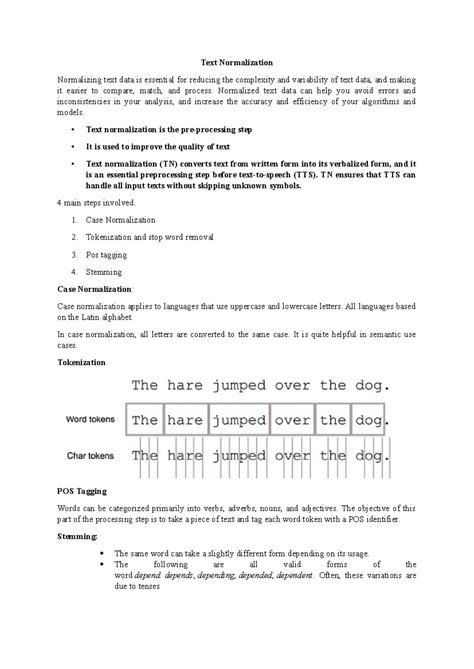Text Normalization - Notes - Text Normalization Normalizing text data ...