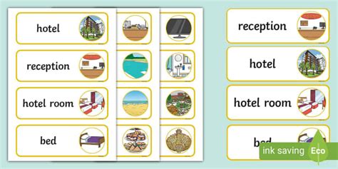 UAE Golden Falcon Hotel Role Play Word Cards