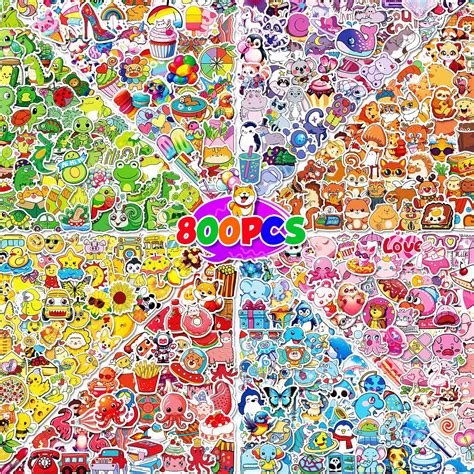 YDOYN 800Pcs Stickers for Kids,Mixed Colorful Vinyl Decal India | Ubuy
