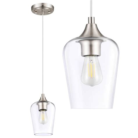 Buy VONLUCE Pendant Lights Kitchen Island, Brushed Nickel Pendant ...