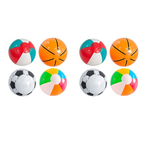 Pieces 5 Inch Inflatable Beach Balls Large Blow Up Pool Game Toys For ...