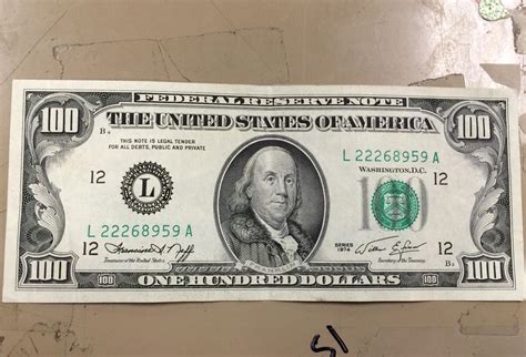 1974 One Hundred Dollar Bill $100 Crisp Bill | #1727008211
