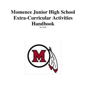 Fillable Online Momence Junior High School Extra-Curricular Activities ...