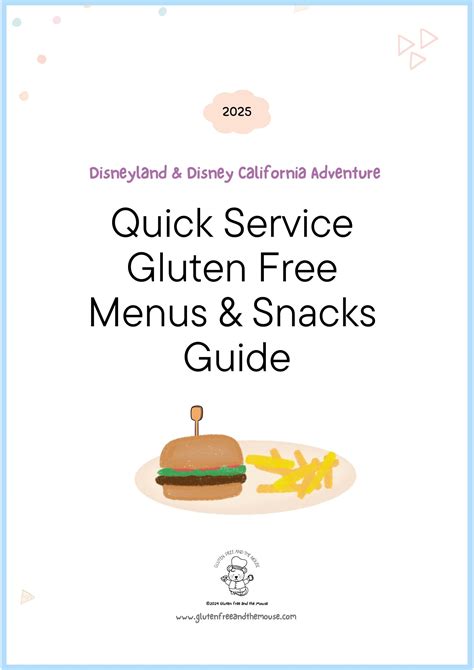 Gluten Free Disneyland Menus and Snacks Guide - Gluten Free and The Mouse
