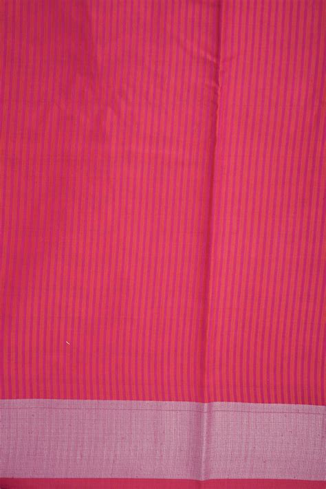 Chevron Design Rose Red Kota Cotton Saree – Sundari Silks