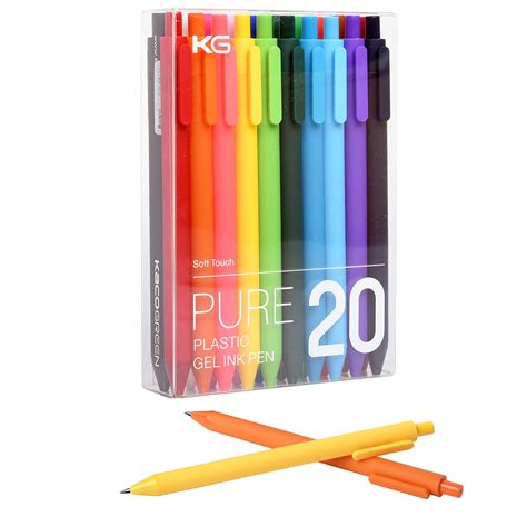Kaco Green Pure 20 Coloured Gel Ink Pen : Amazon.in: Office Products