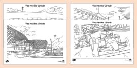 Yas Marina Circuit Colouring Sheet | Colouring Sheets