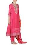 Buy Pink Printed And Embroidered Anarkali Kurta Set For Women by RI ...