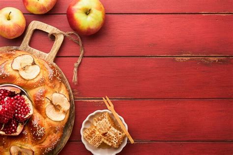 Festività ebraiche Rosh Hashanah o Rosh Hashana Mele di melograno miele ...