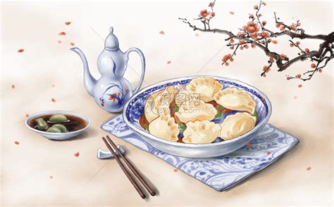 立冬吃饺子GIF动图图片-正版gif素材401643227-摄图网