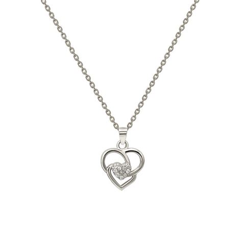 Buy the Silver Adore Me Pendant with Chain - Silberry