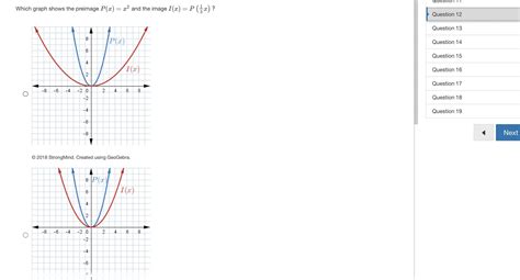 Which graph shows the preimage P(x)=x2 and the image I(x)=P(13x ...