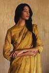 Buy Yellow Organza Embroidered Saree For Women by Shorshe Clothing ...
